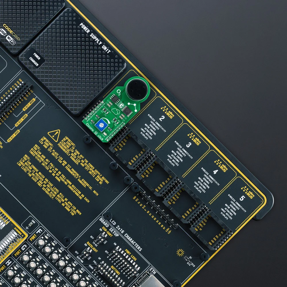 Mikroe OZONE 2 CLICK (Mikroe-2767) – MQ131 Ozone (O₃) Gas Sensor Board, Analog & SPI, mikroBUS - Image 4