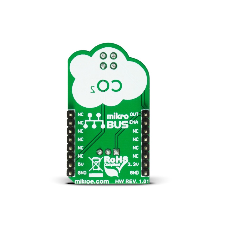 Mikroe POLLUTION CLICK (Mikroe‑2516) – WSP2110 VOC Gas Sensor Board, Analog, mikroBUS, Detection Range: 1~50 ppm - Image 2