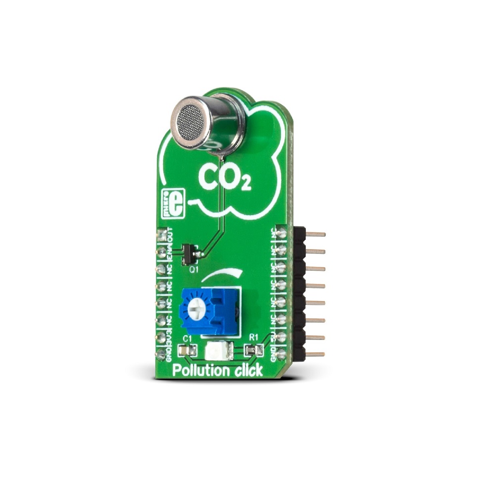 Mikroe POLLUTION CLICK (Mikroe‑2516) – WSP2110 VOC Gas Sensor Board, Analog, mikroBUS, Detection Range: 1~50 ppm - Image 3