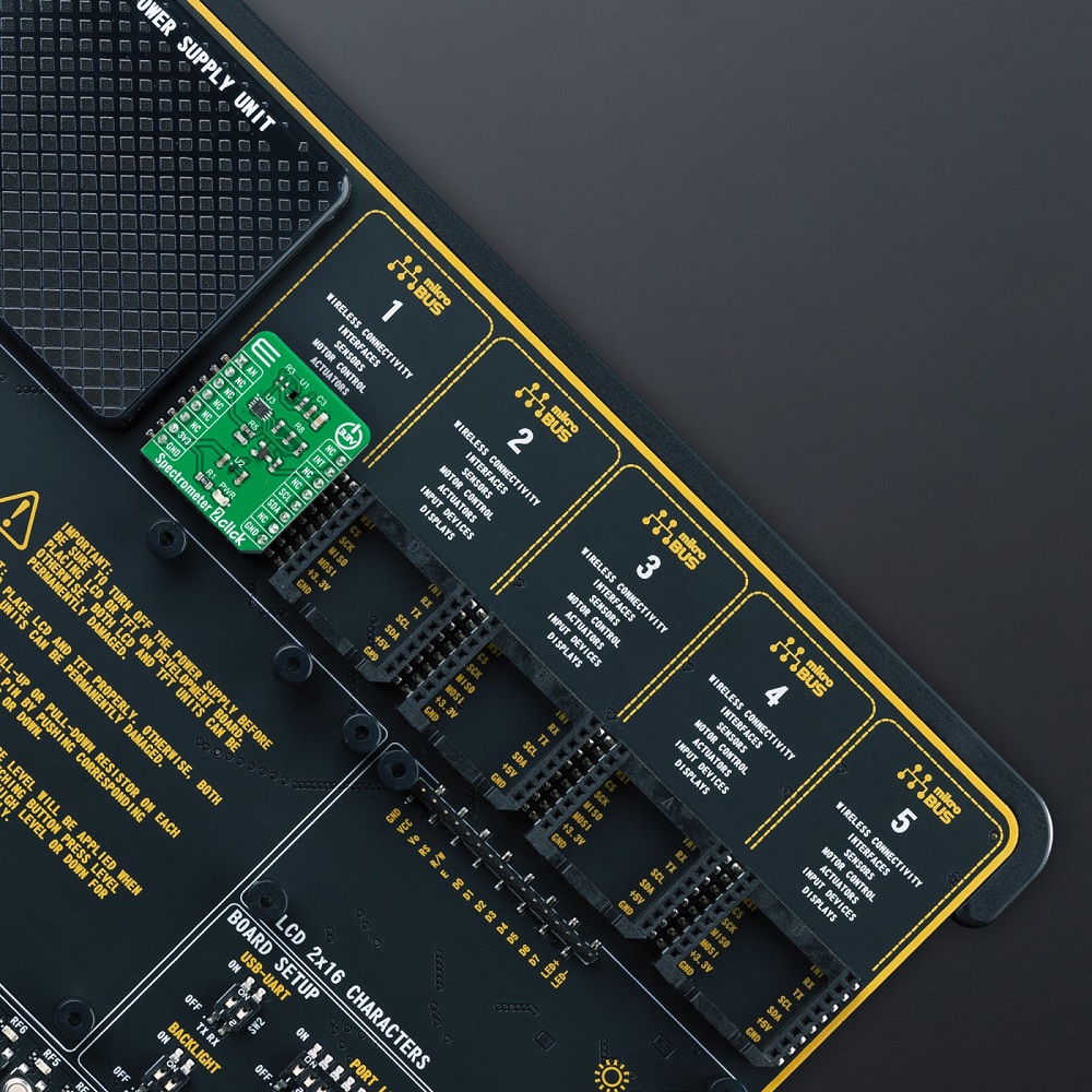 Mikroe SPECTROMETER 2 CLICK (Mikroe-5167) – VD6283TX Colour & Light Sensor Board, I²C, RGB/IR/Clear Channels, mikroBUS - Image 4