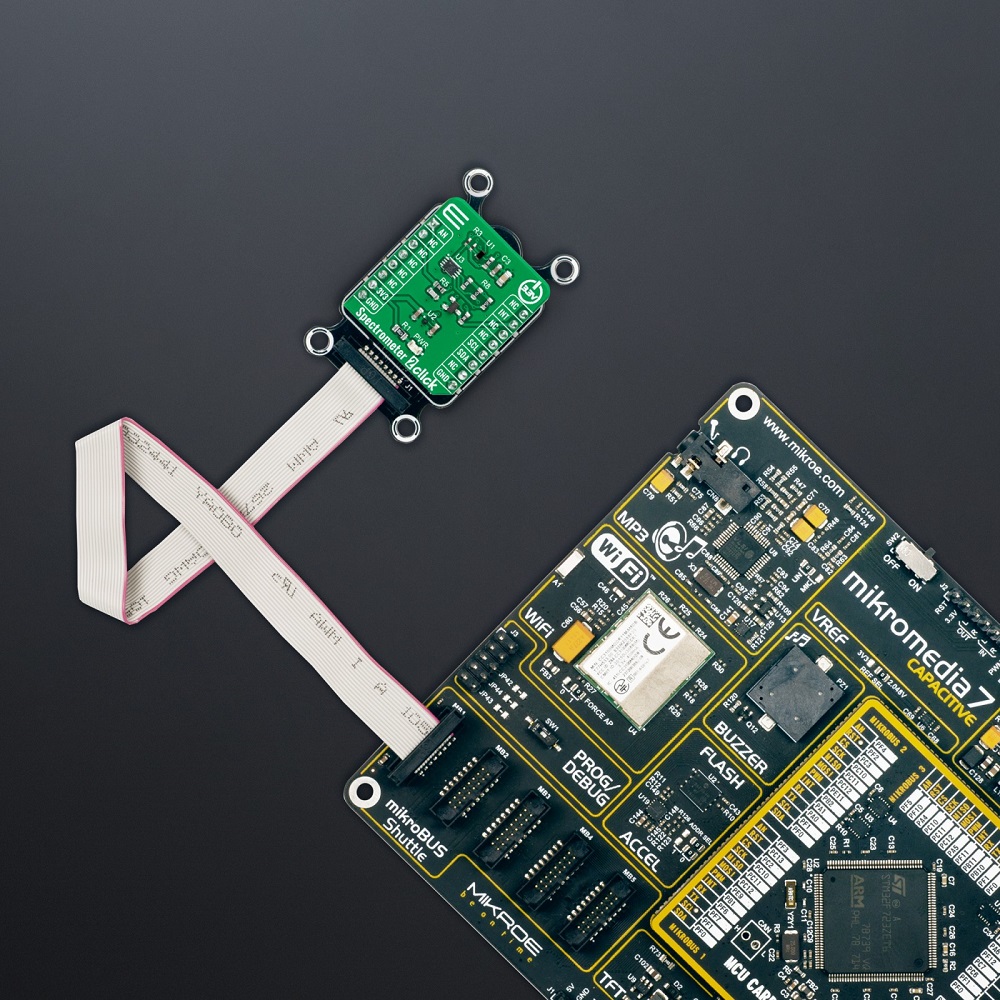 Mikroe SPECTROMETER 2 CLICK (Mikroe-5167) – VD6283TX Colour & Light Sensor Board, I²C, RGB/IR/Clear Channels, mikroBUS - Image 5