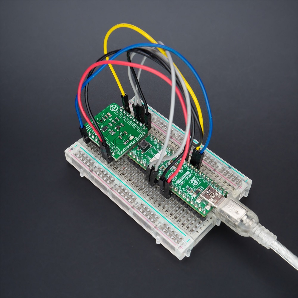 Mikroe SPECTROMETER 2 CLICK (Mikroe-5167) – VD6283TX Colour & Light Sensor Board, I²C, RGB/IR/Clear Channels, mikroBUS - Image 7