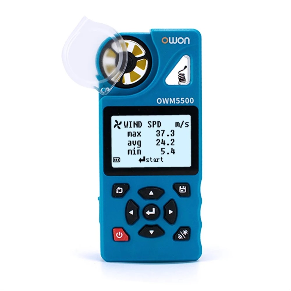 OWON OWM5500 Smart Anemometer - LCD Display, USB-C Charging