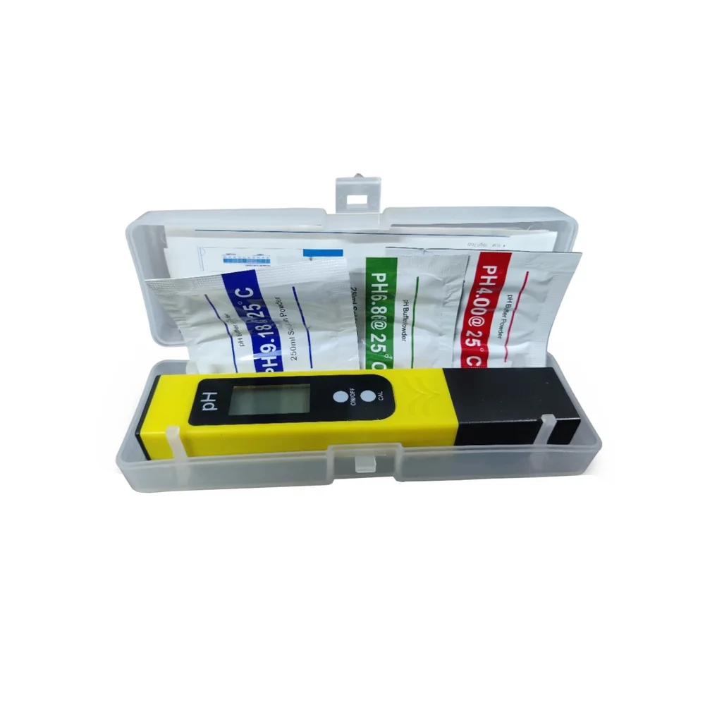 PH02 Digital LCD pH Meter Pen Tester 0.00-14.00 Range - with Calibration Powders & Case - Image 2