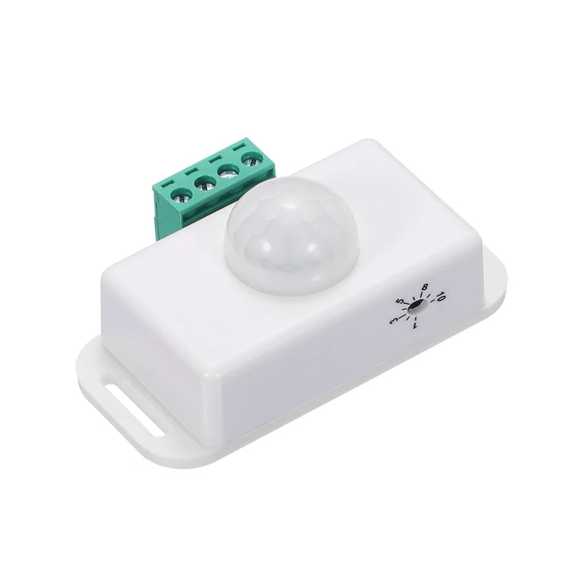 PIR8W Light Band Sensor DC12-24V - 120° Detection, Flame-Retardant ABS