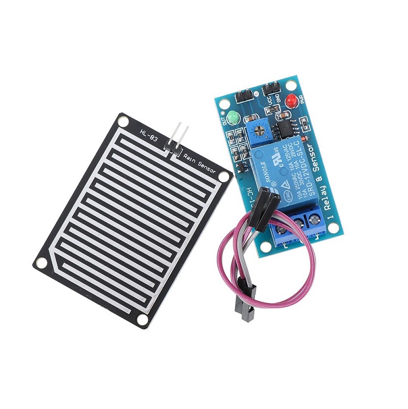Raindrops Detection Sensor Module with 12V Relay Module - TTL Compatible - Image 2