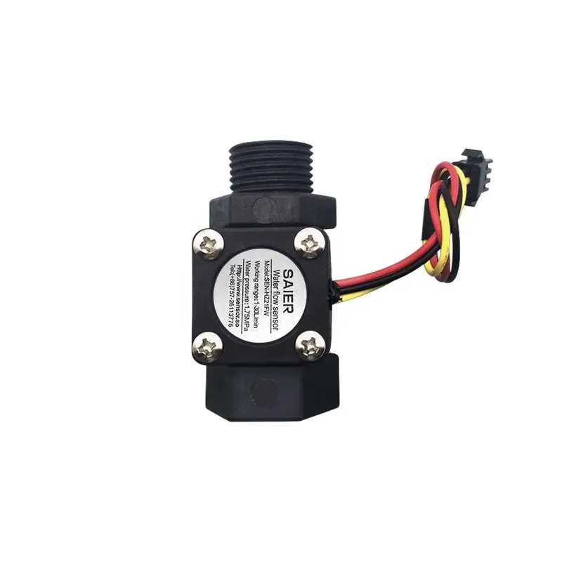 Saier HZ21FW Water Flow Sensor (1–30 L/min) - Turbine Sensor, DC 4.5-18V