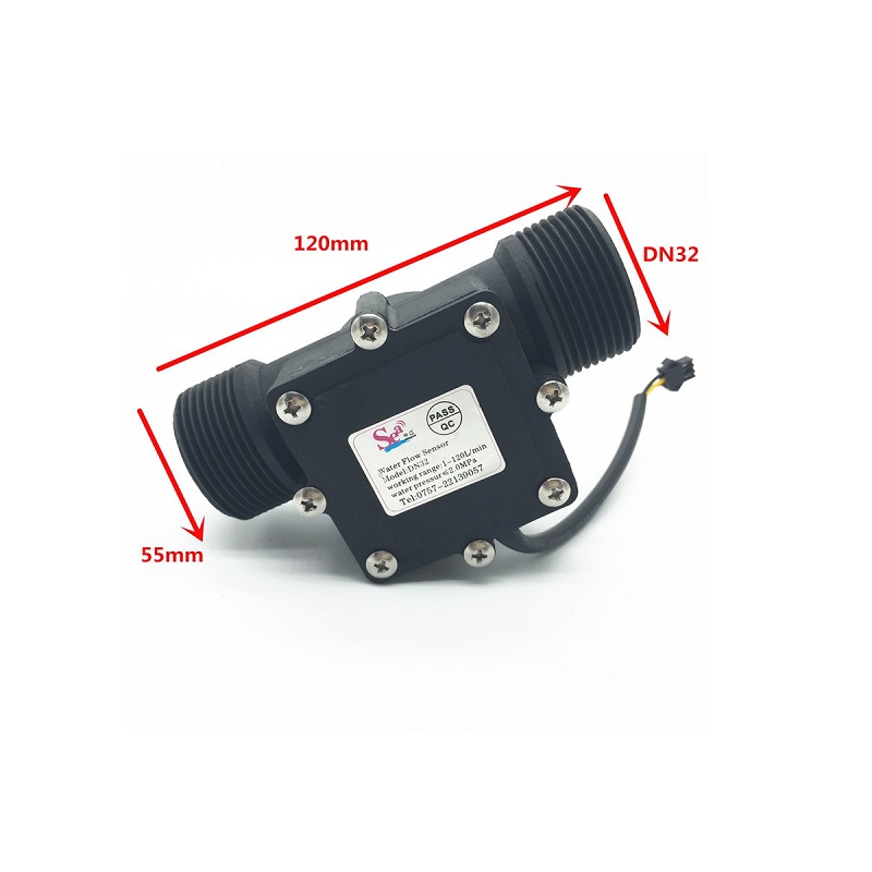 SEA DN32 Water Flow Sensor Flowmeter 1-120L/min - 3.5-24V Hall Effect, 1.25'' Thread - Image 7