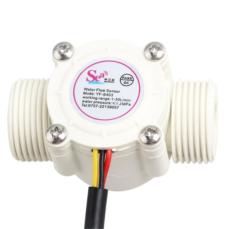 SEA YFS403 Water Flow Sensor Flowmeter G3/4 1-30L/Min - 3.5-24V DC Hall Effect - Image 4