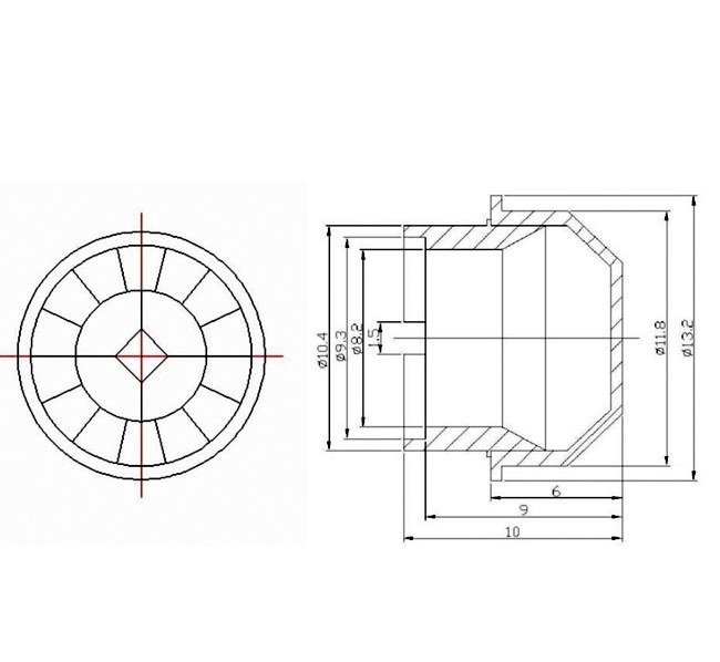 Senba S9001 Plastic Fresnel Lens for PIR Sensor - 13.6x13.6mm, 5m Range, 120° Angle - Image 2