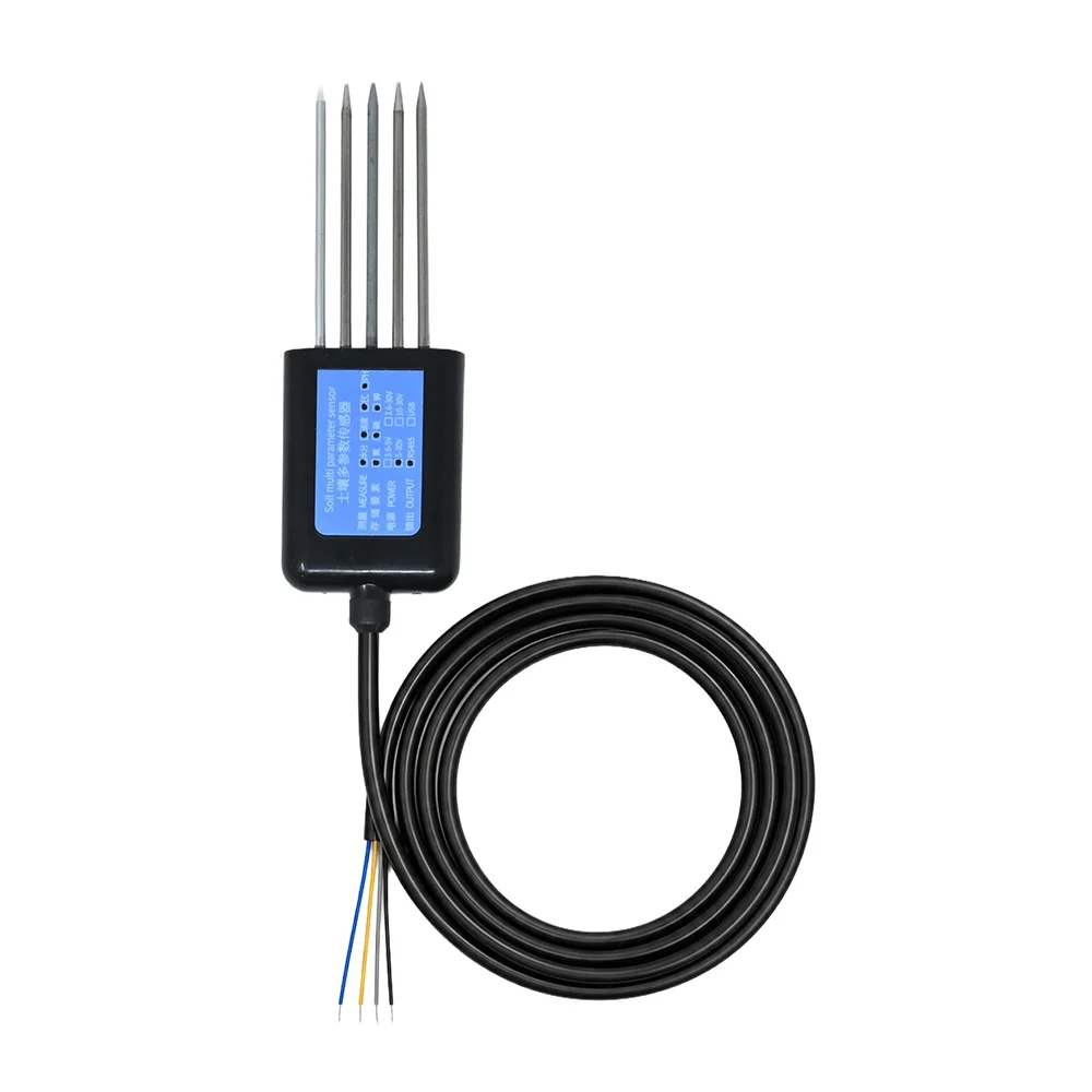 SN-3002-TR-ECTHNPKPH-N01 Five-Pin Soil Multi-Parameter Sensor (Temperature, Moisture, pH, EC, NPK) - RS485 Modbus - Image 3