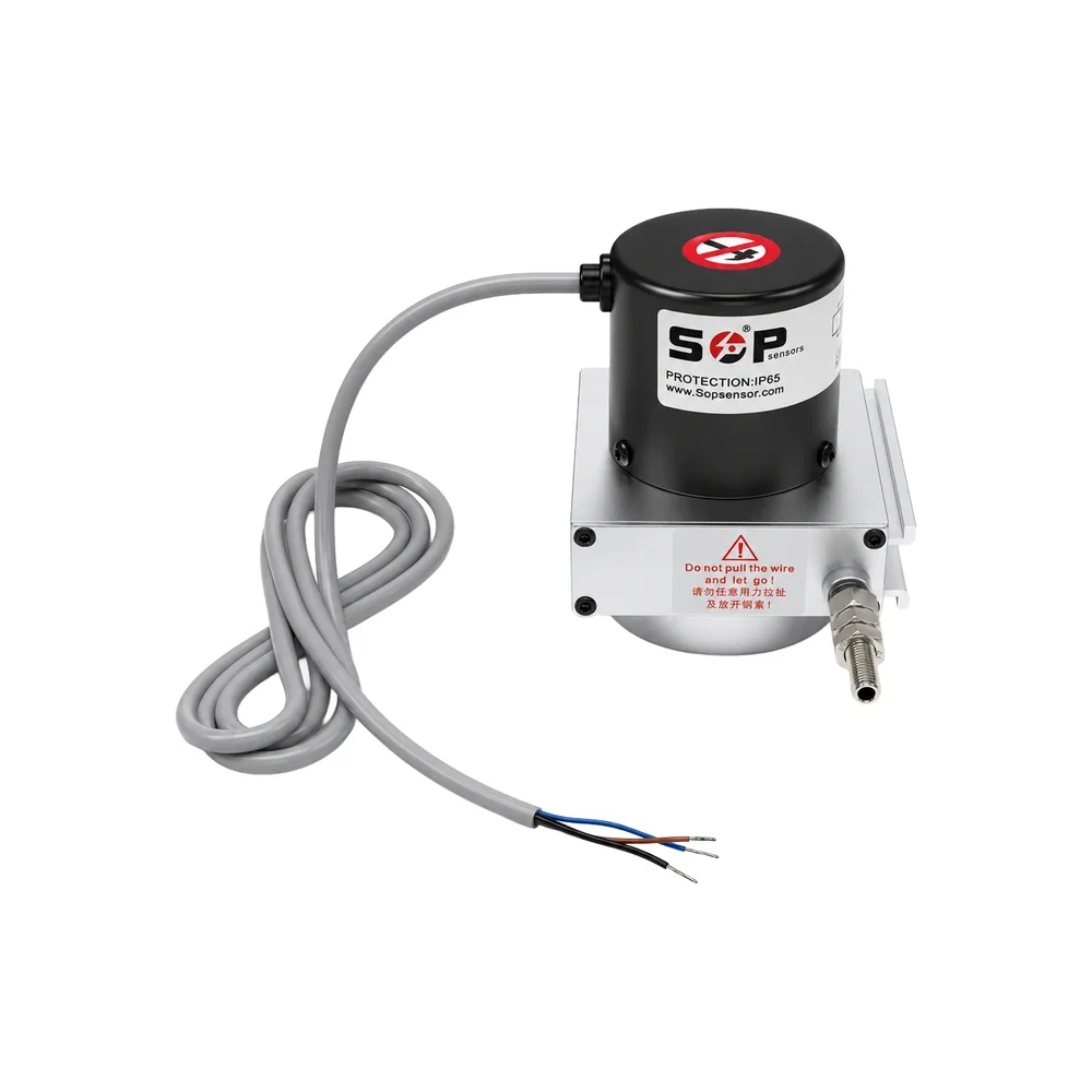 SOP WPS-S-R-2000 Draw Wire Linear Displacement Sensor, 2000mm Stroke, 5KΩ Analog Output, 24VDC, 1m Cable - Image 2