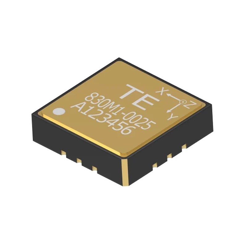 TE Connectivity 830M1-0025 Piezoelectric Accelerometer Sensor, ±25 g, 50 mV/g, 3 Axes, LCC-12 Package
