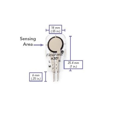 Tekscan FlexiForce A301/1 Force Sensor - 0-111N Range, 2-Pin Connector - Image 2