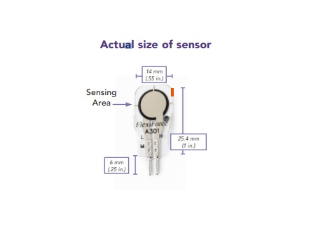 Tekscan FlexiForce A301-100 Force Sensor - 0-100 lb Range, 2-Pin Male Square Pin - Image 2