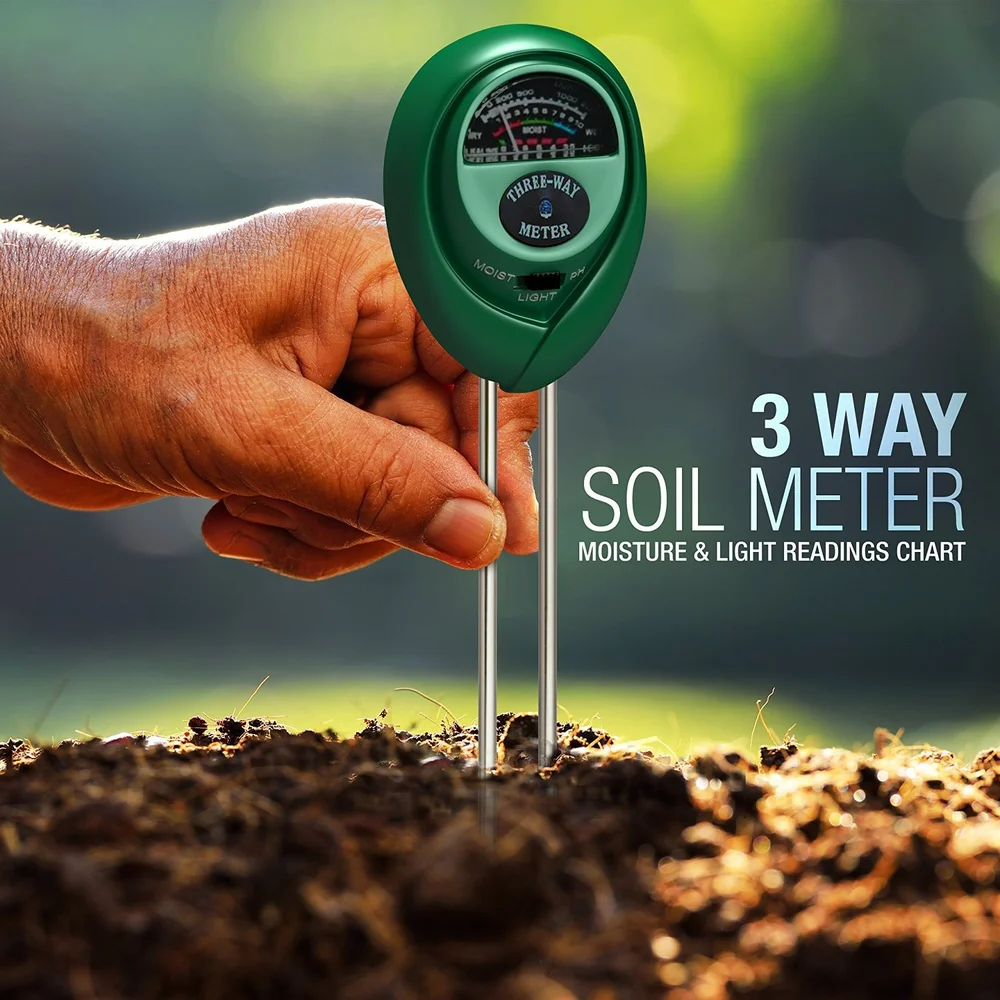 Three-Way Soil Meter for Moisture, Light Intensity and pH Testing - Image 8