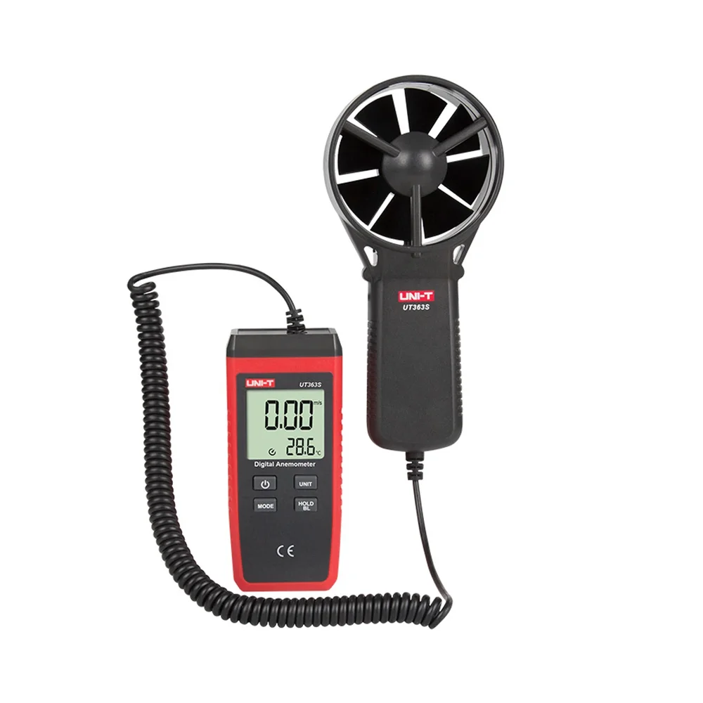 UNI-T UT363S Anemometer Wind Speed Meter 0.4~30m/s, Temperature Measurement, Split Sensor, Backlight LCD