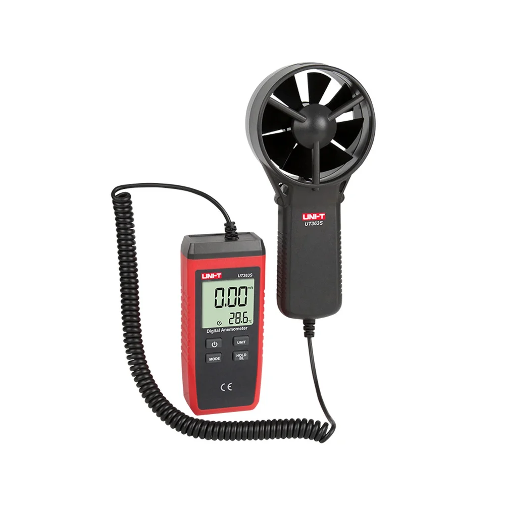 UNI-T UT363S Anemometer Wind Speed Meter 0.4~30m/s, Temperature Measurement, Split Sensor, Backlight LCD - Image 2