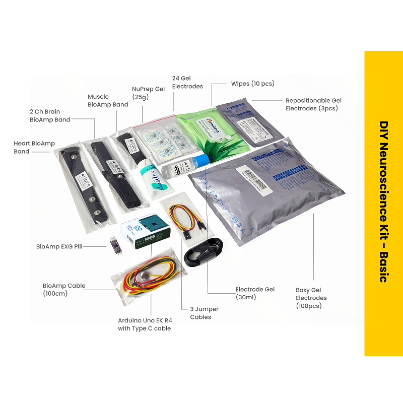 Upside Down Labs DIY Neuroscience Kit – Basic - Biopotential Amplifier Module for ECG, EMG, EEG, EOG - Image 3