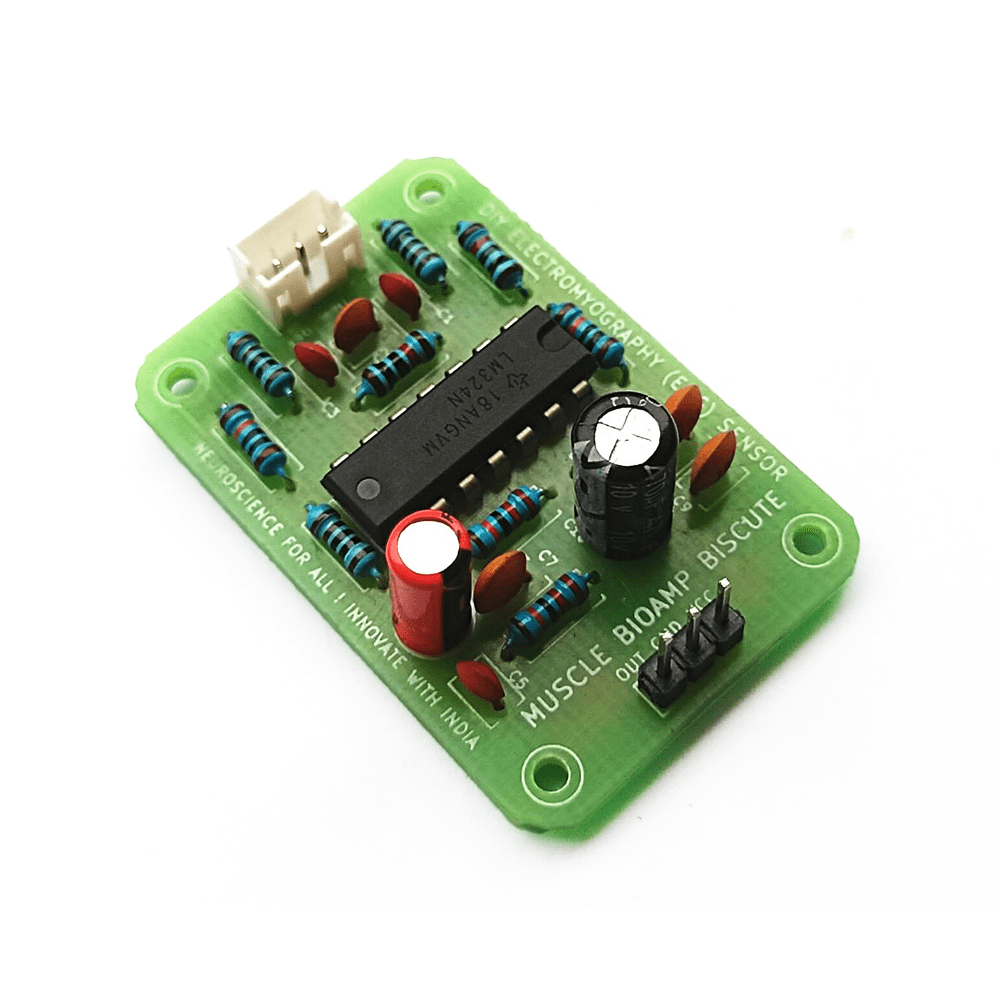 Upside Down Labs Muscle BioAmp BisCute DIY Kit - EMG Sensor Kit w/ Electrodes & Band