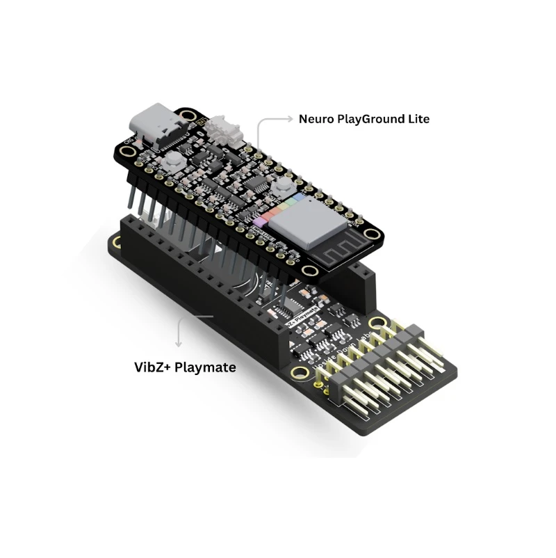 Upside Down Labs NPG Lite Beast Kit 6CH Wireless BioAmp EEG/EMG/ECG with ESP32-C6, VibZ+ Playmate - WiFi/BLE - Image 2
