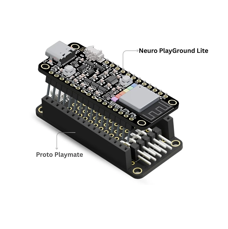 Upside Down Labs NPG Lite Explorer Kit - 3-Channel BioAmp EEG/EMG/ECG with ESP32-C6 (WiFi/BLE) - Image 2