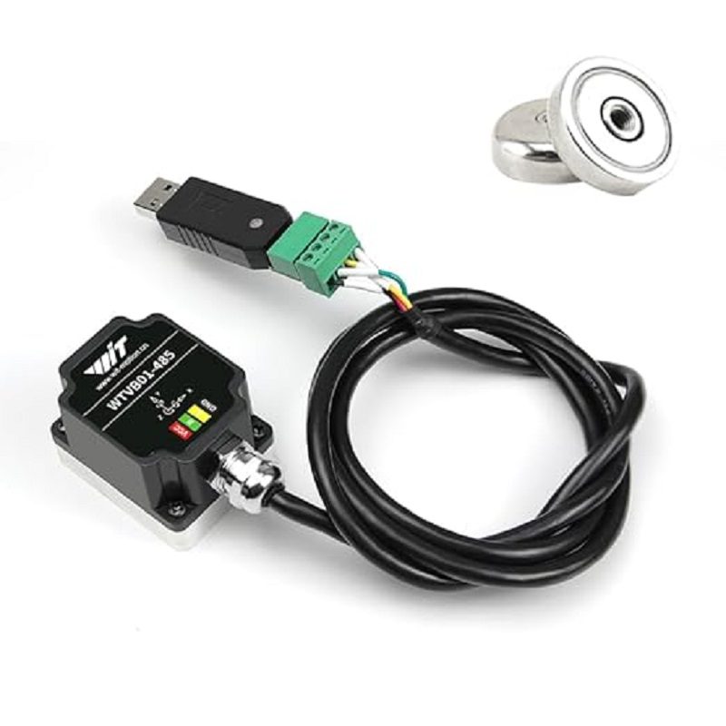 WTMotion WTVB01-485 RS485 Vibration Sensor Adjustable Baud 4800–230400bps - Magnetic Attachment - Image 2