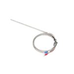 XIQI Electric CG-WRNT-03 K-Type Thermocouple Sensor - 5x100mm Stainless Steel Probe, M5/16 Screw, 2m Cable