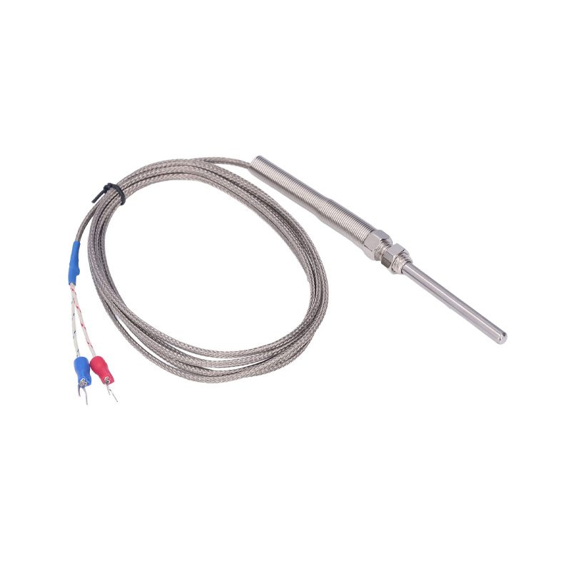 XIQI Electric CG-WRNT-03 K-Type Thermocouple Sensor - M8 Thread, 5x100mm Probe, 1m Cable