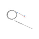 XIQI Electric CG-WRNT-03 K-Type Thermocouple Sensor - M8 Thread, 5x100mm Probe, 2m Cable, 0-600°C
