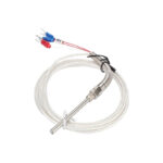 XIQI Electric CG-WZPT-03 PT100 Thermocouple Sensor, 0-800°C Range, M8 Thread, 5x50mm Stainless Steel Probe, 3M Cable