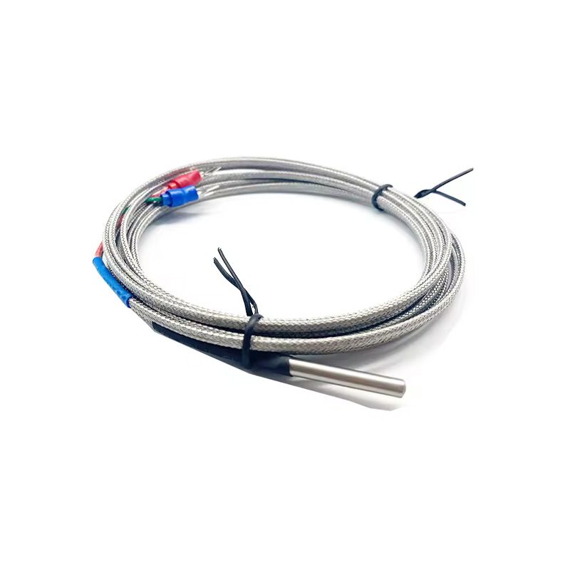 XIQI Electric CG-ZC K-Type Thermocouple Sensor - 4x30mm Stainless Steel Probe, 1m Shielded Cable