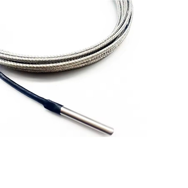 XIQI Electric CG-ZC PT100 Temperature Sensor Probe w/ 1m Shielded Cable - 4x30mm Stainless Steel