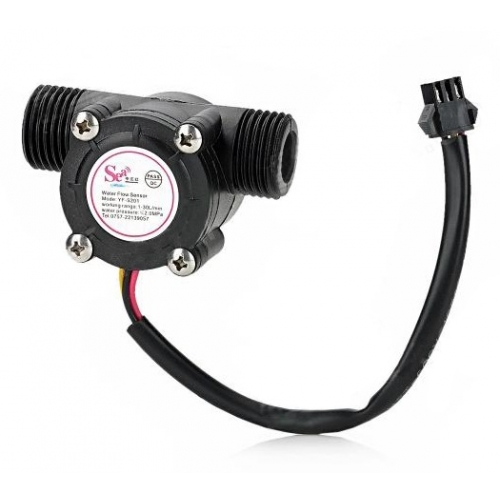 YF-S201 Water Flow Sensor 1–30 L/min Black - Hall Effect Pulse Output