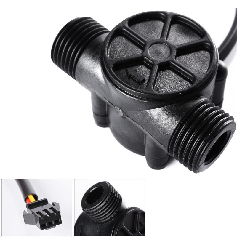 YF-S201 Water Flow Sensor 1–30 L/min Black - Hall Effect Pulse Output - Image 2