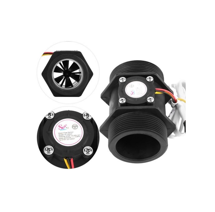 YFDN50 Water Flow Sensor Flowmeter G2 10-200L/min 3.5-12V DC - Image 3