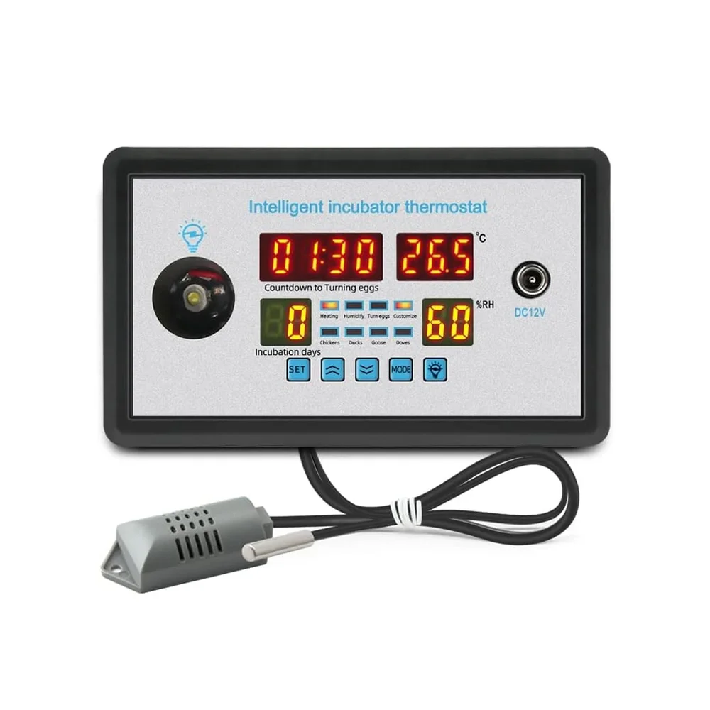 ZFX-W9002 Smart Thermostat Temperature Humidity Controller 220V AC - 0-110°C Range, 4-Digit Display