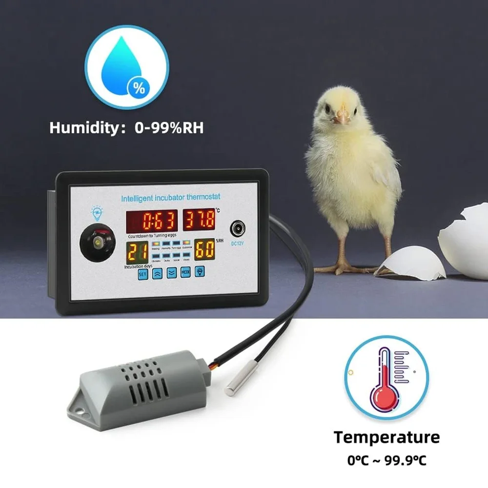 ZFX-W9002 Smart Thermostat Temperature Humidity Controller 220V AC - 0-110°C Range, 4-Digit Display - Image 4