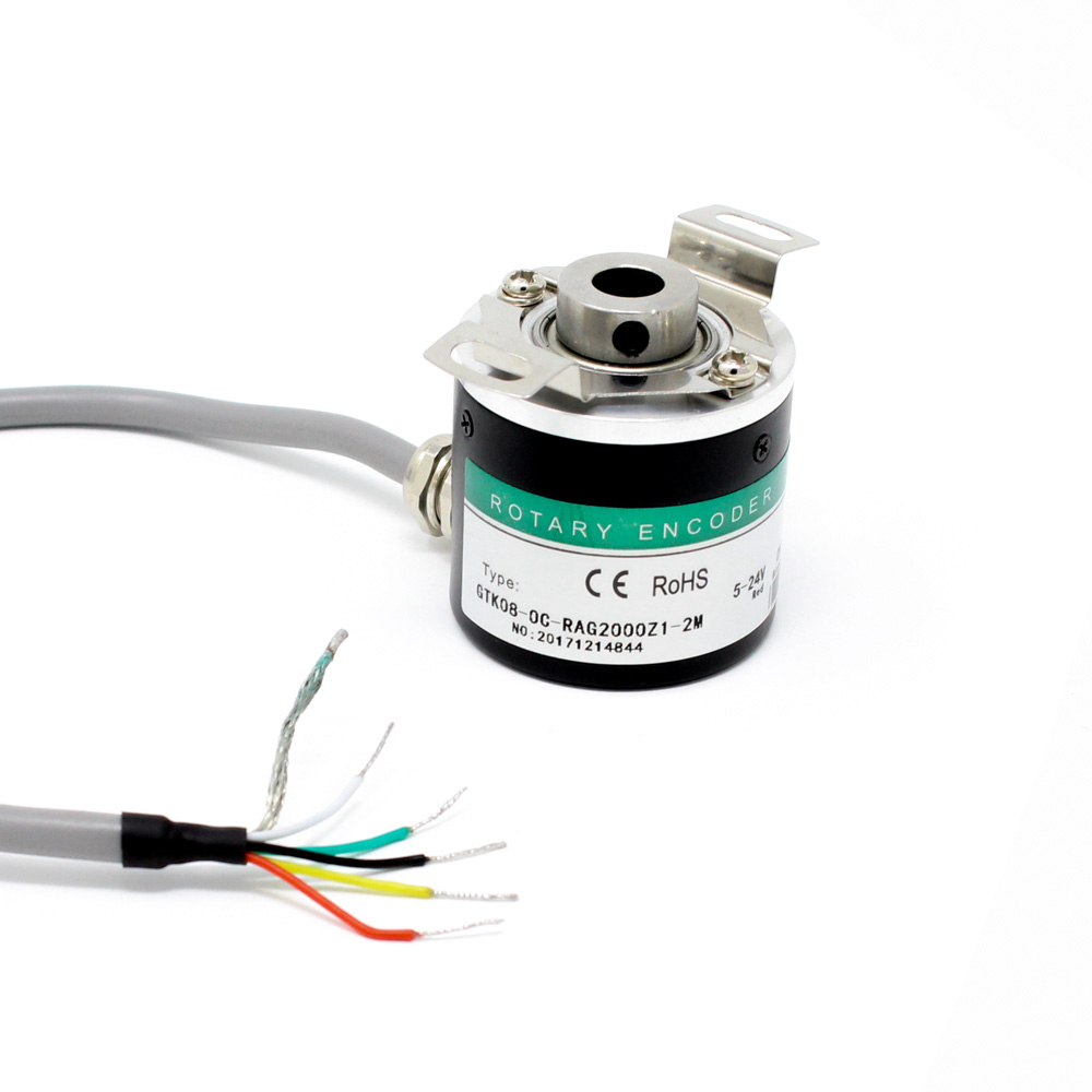 ZKP3808 2000 PPR Hollow Shaft ABZ Rotary Encoder with IP54 Protection & 2m Cable - Image 3