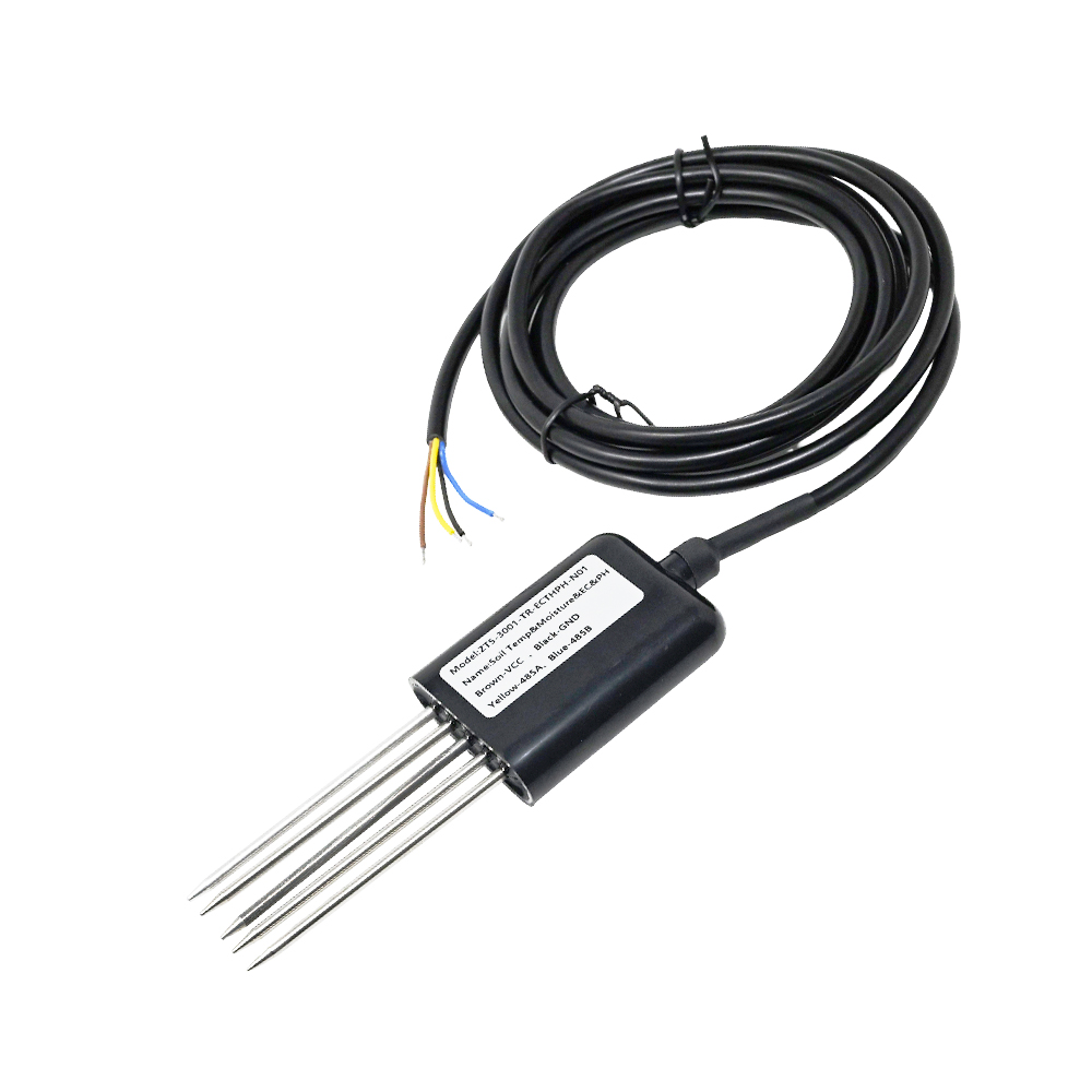 ZTS ZTS-3001-TR-ECTHPH-N01 Five-Pin Conductivity Temperature Moisture pH Soil Sensor - RS485 Modbus - Image 2